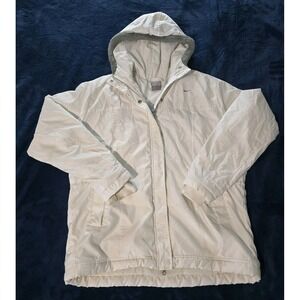 Vintage‎ Nike Womens Winter Coat Jacket White Size Large 12/14 Y2K